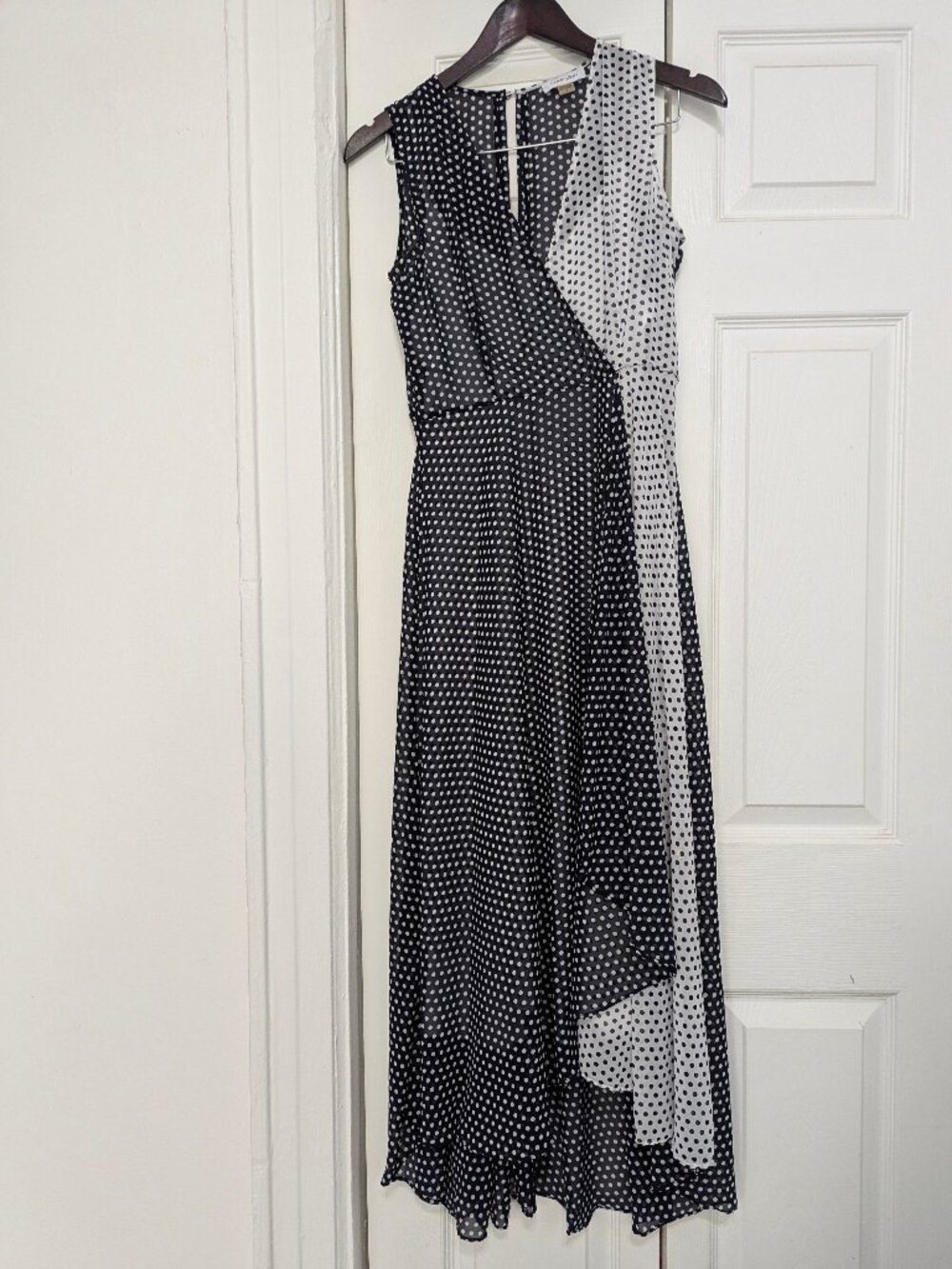 Angine de Poitrine black white polka dot dress Calvin Klein